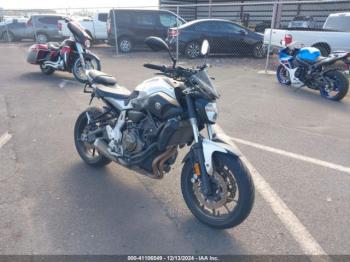  Salvage Yamaha Fz07