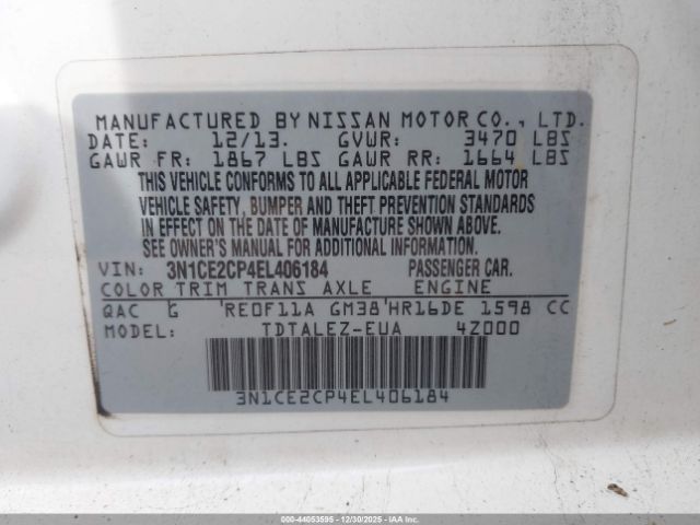 Nissan Versa Sv Image 8