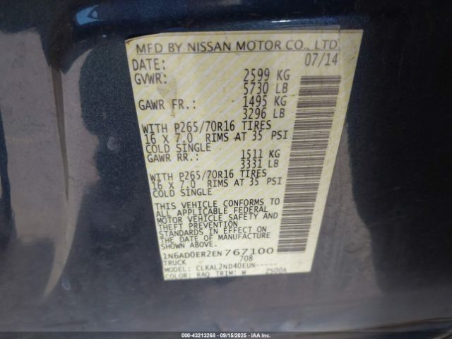 Nissan Frontier Sv Image 9