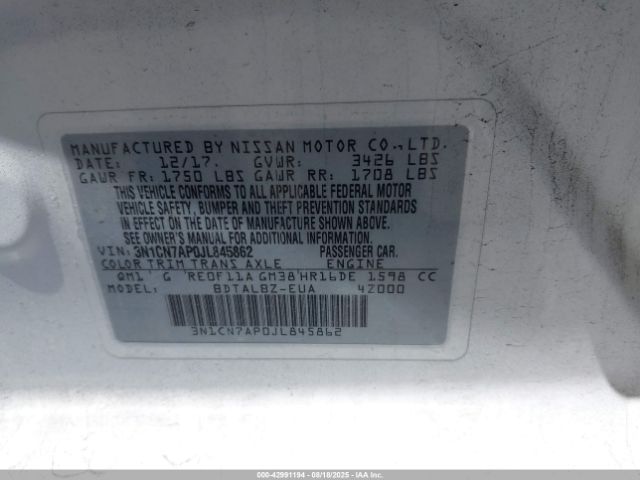 Nissan Versa 1.6 Sv Image 13