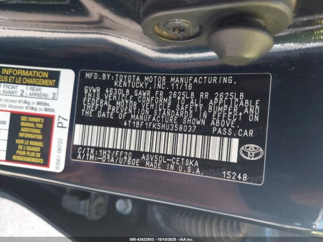 Toyota Camry Se Image 7