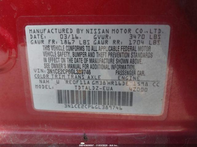 Nissan Versa Sv Image 16